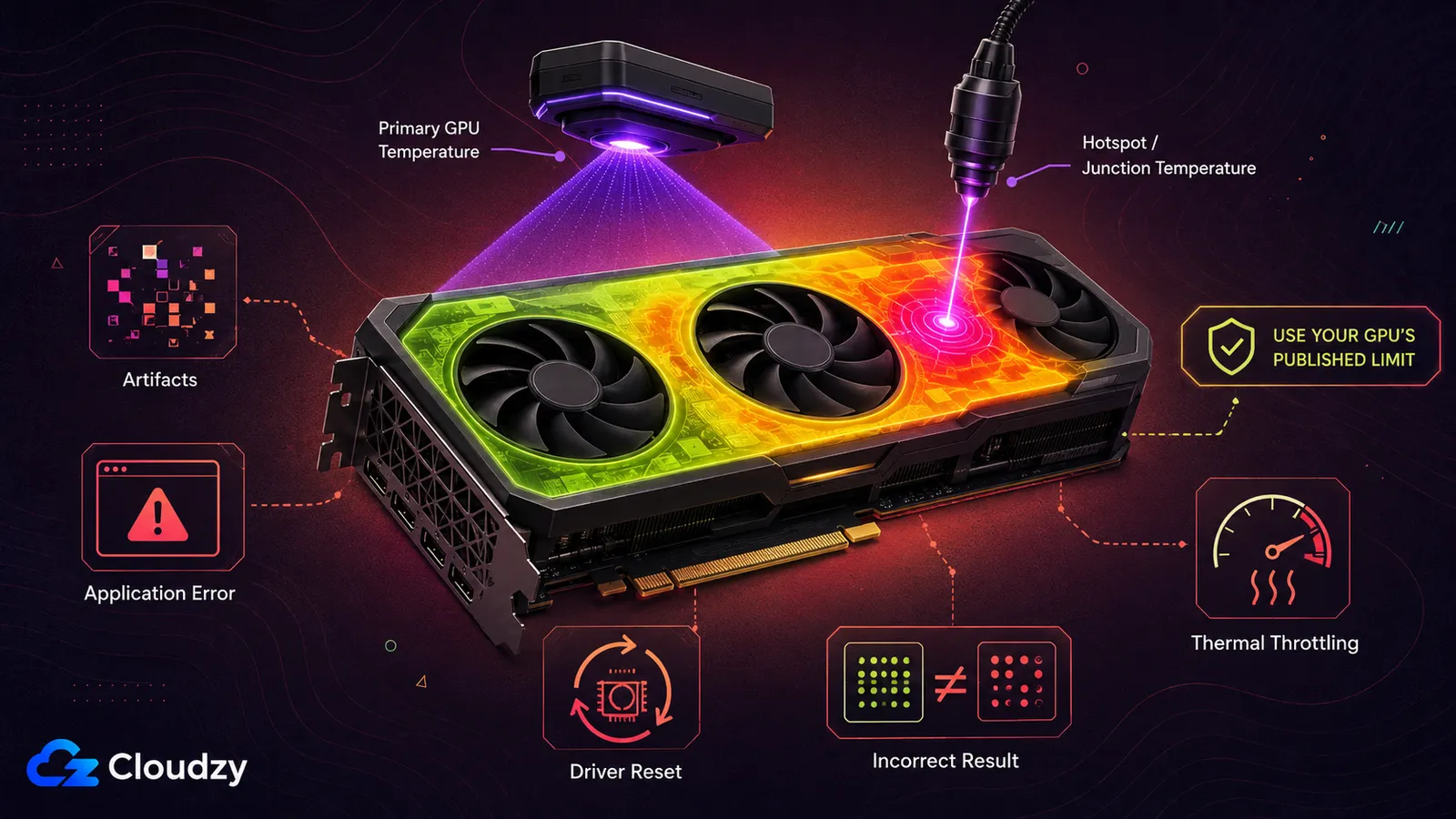 GPU temperature sensors and warning signs of an unstable overclock