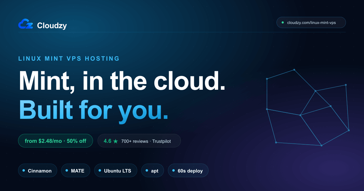 Linux Mint VPS Hosting. Cinnamon, Ubuntu-based, 60s setup · Cloudzy