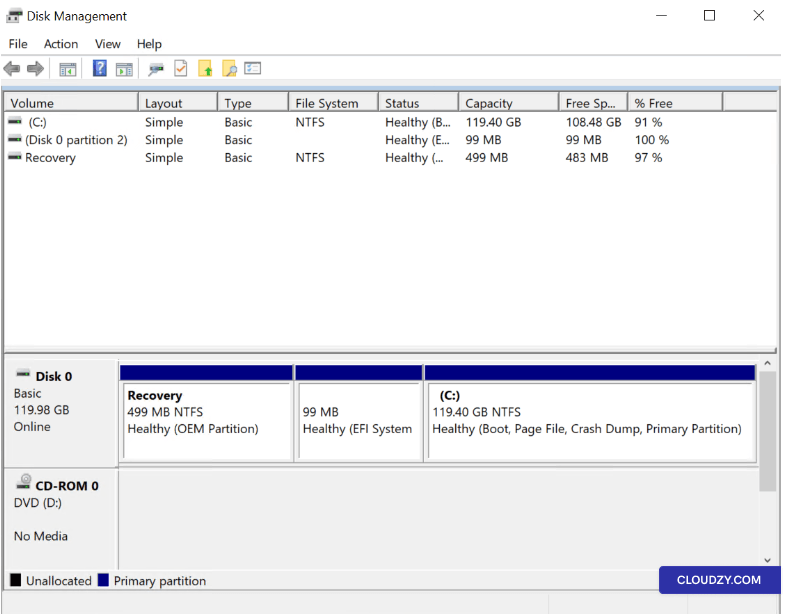 Select Disk Space to Add