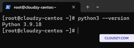 Check Python version CentOS