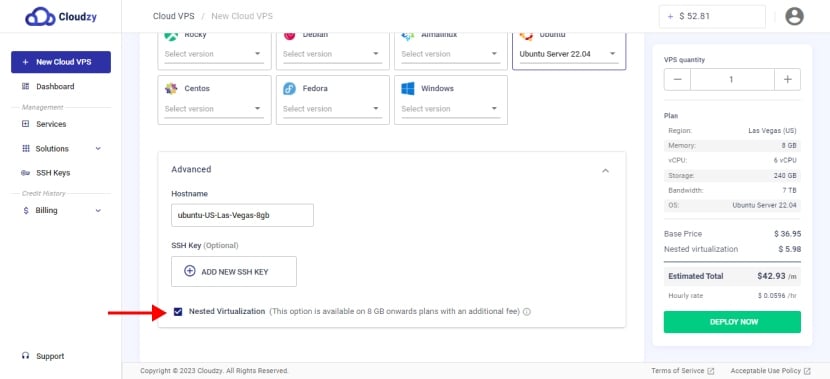 Enable Nested Virtualization