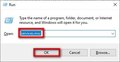 Open Windows Services