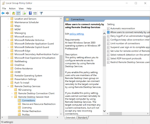 Group Policy Editor window.