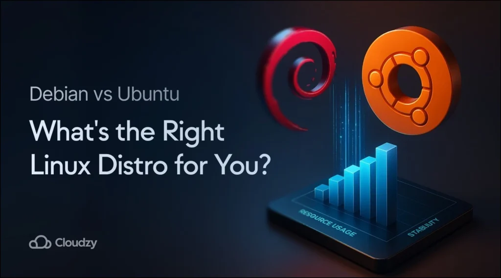 Debian vs Ubuntu split-screen icons
