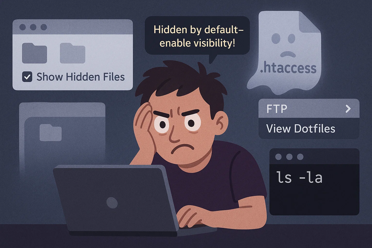 Hidden .htaccess file, enable viewing settings