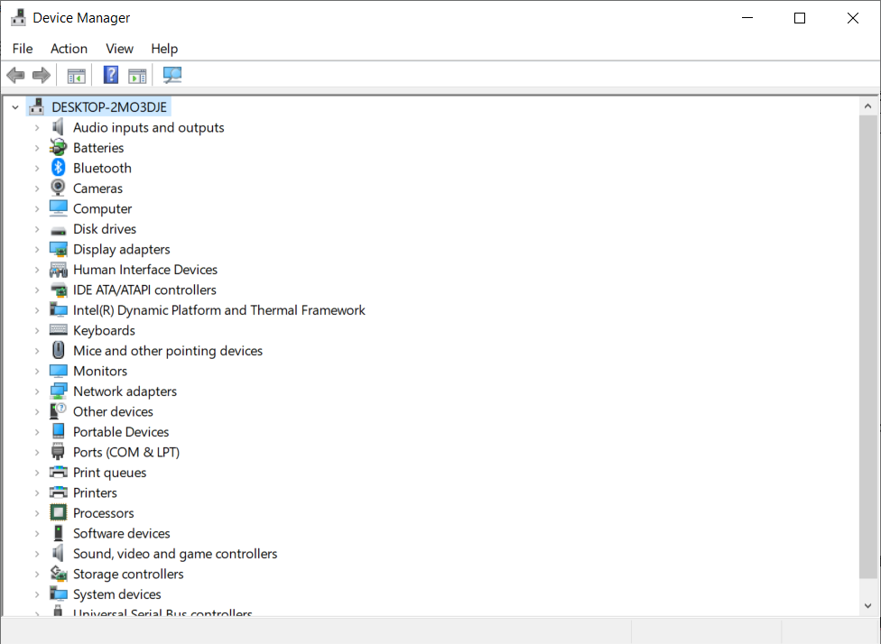 Device Manager window.