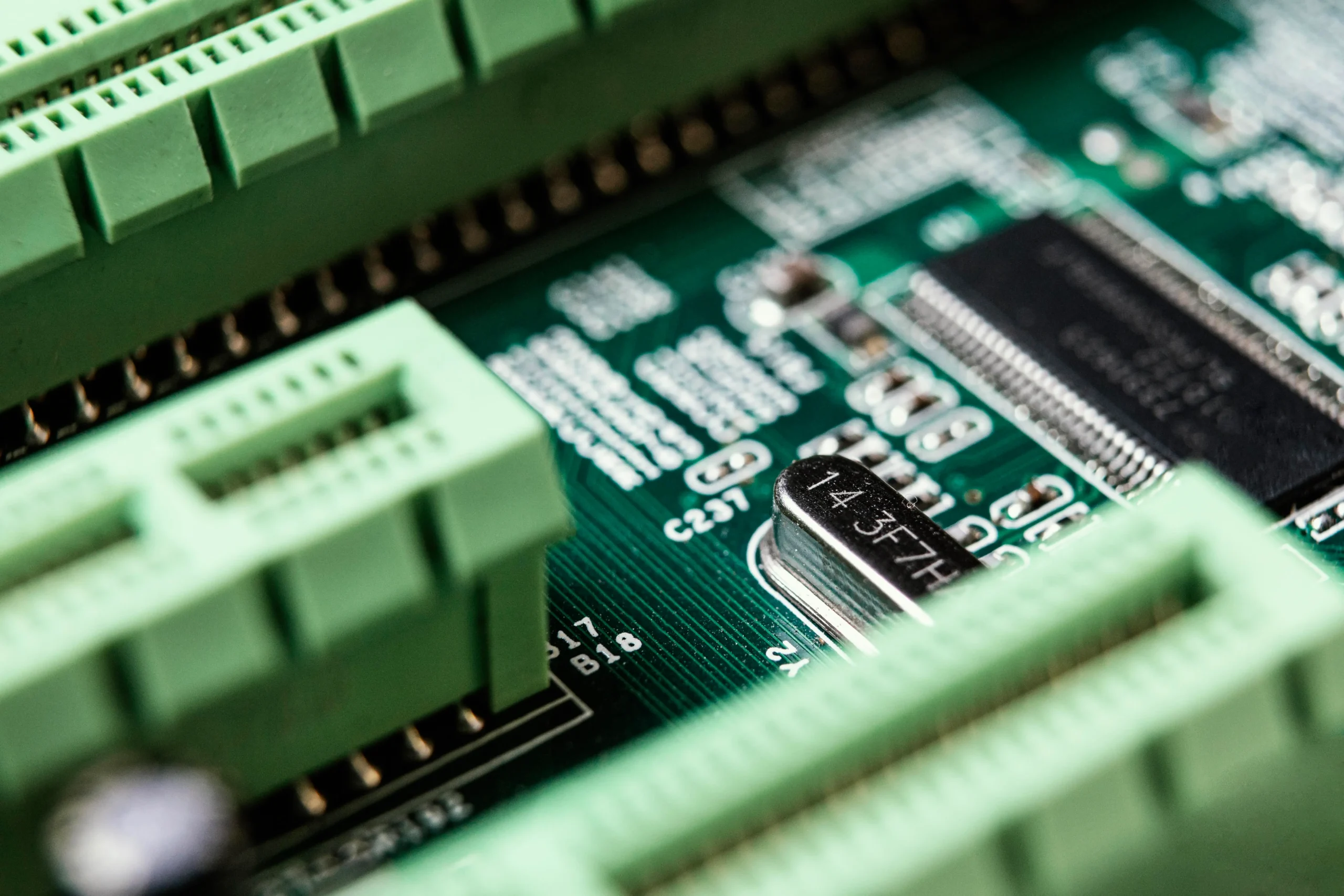 high angle technology background scaled