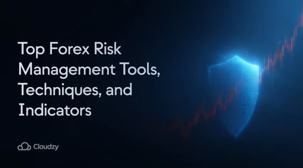 Professional forex risk management tools illustrated by a shield