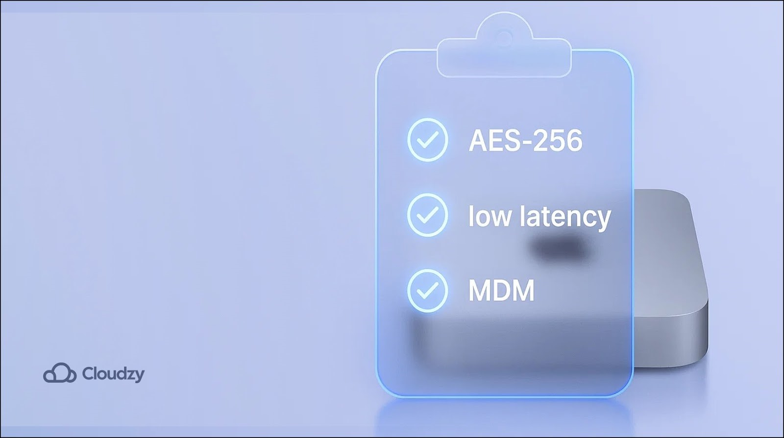 Mac checklist showing security and performance criteria for remote desktop apps.