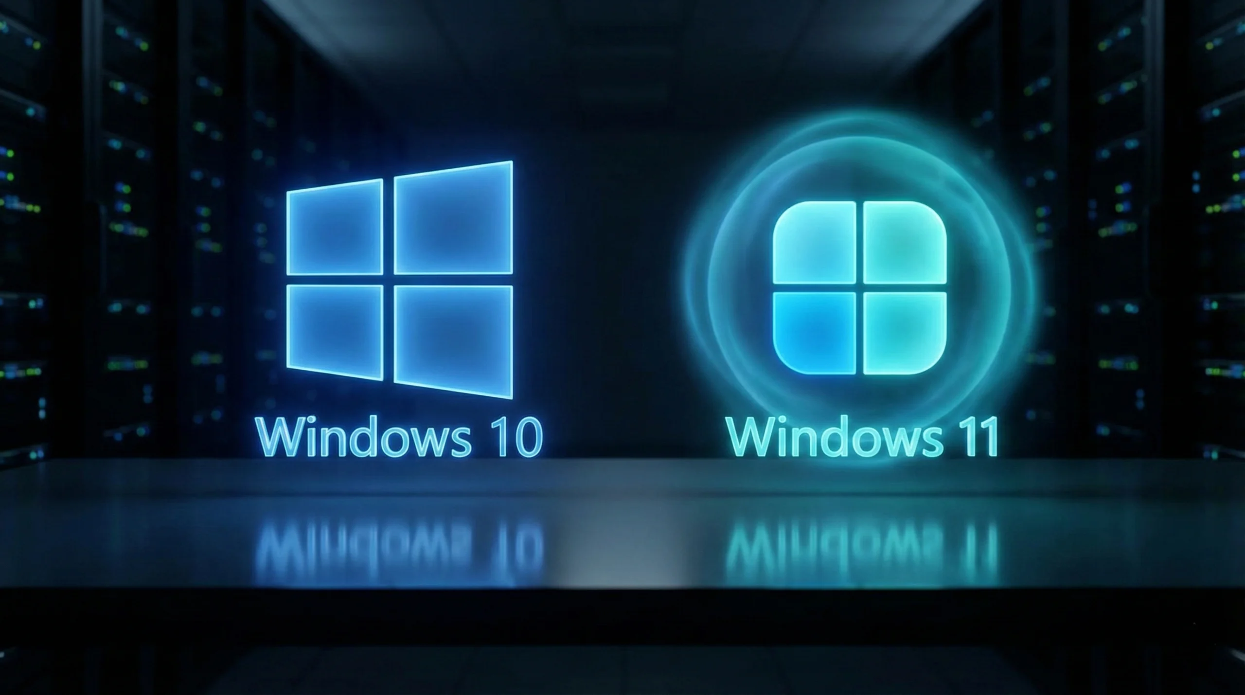 windows 10 vs 11 scaled Comparison of Windows 10 and Windows 11 logos to determine which version offers better speed for your hardware.