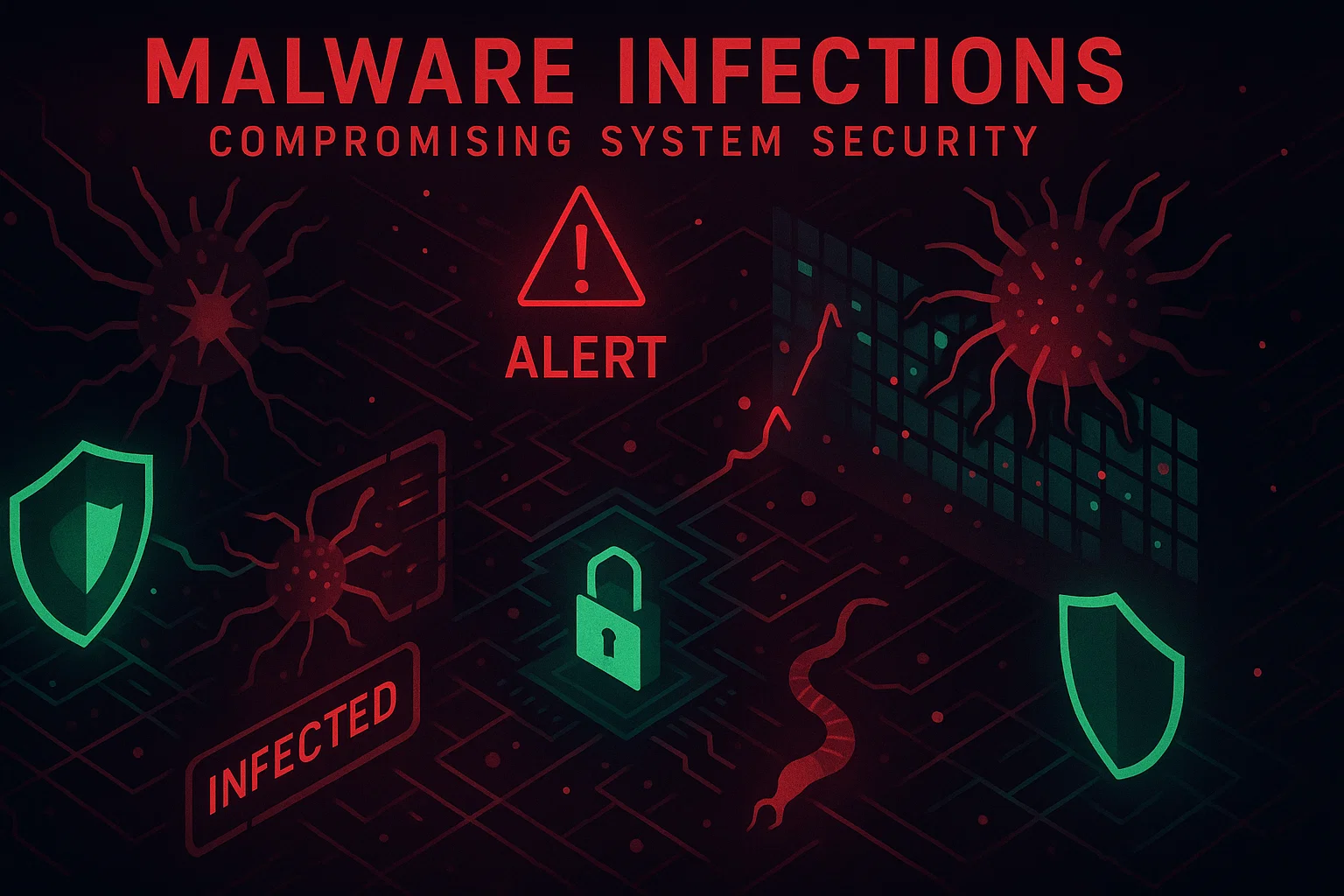 6 Windows Device Manager installing drivers with a progress dialog showing "Update" complete. The right side displays stylized computer hardware imagery featuring NVIDIA GPU, Intel processor, and Realtek chip on circuit boards with glowing accents.