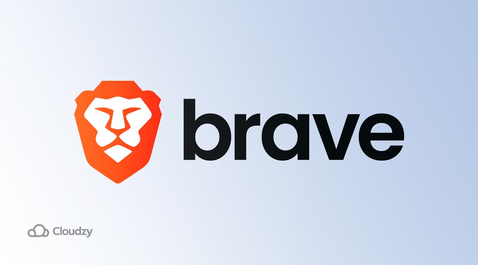 Brave browser logo with “brave” written next to the logo. 