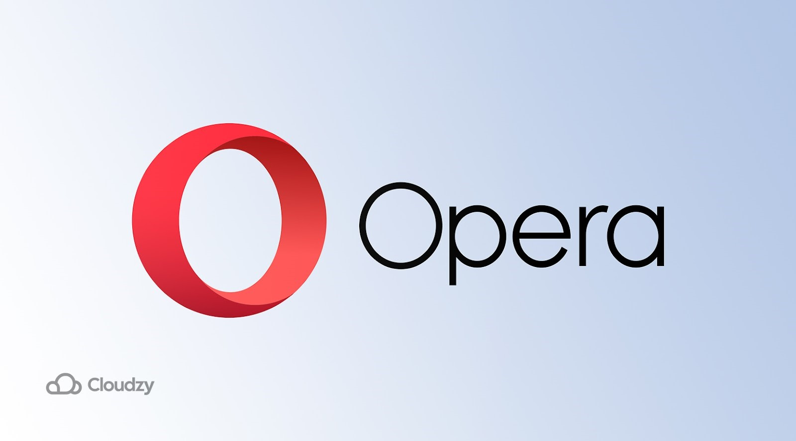 Opera browser logo with “Opera” written next to the logo. 