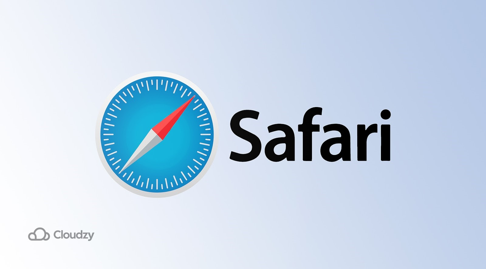 Safari browser logo with “Safari” written to the right of the icon.