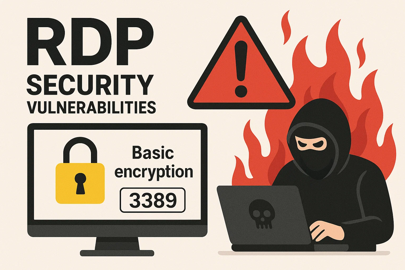 RDP default port 3389 vulnerable to attacks