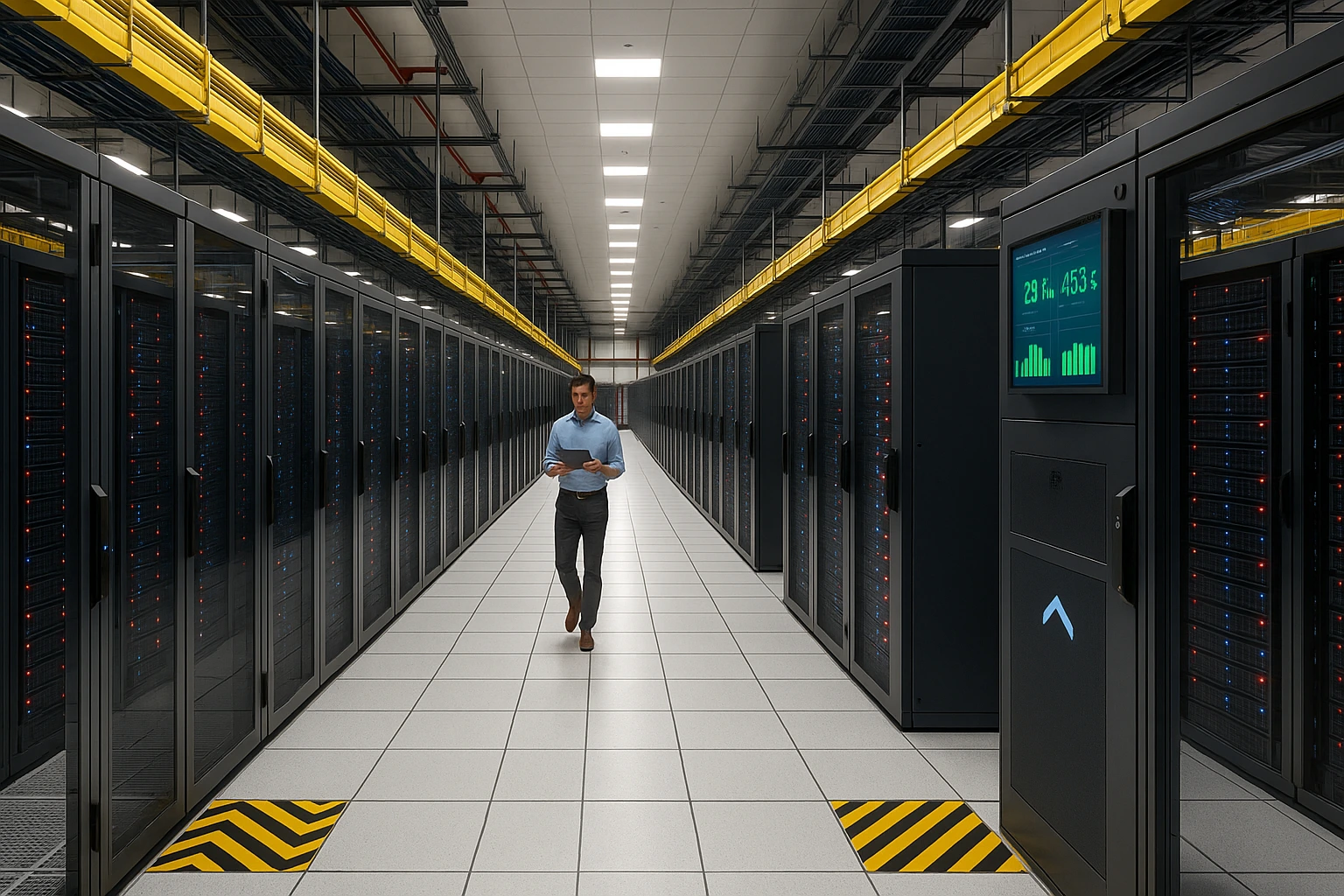 Proxmox Alternatives: Exploring the Best Options for Advanced Virtualization 15 Large corporate datacenter facility with hundreds of rack servers in hot and cold aisles under professional environmental controls