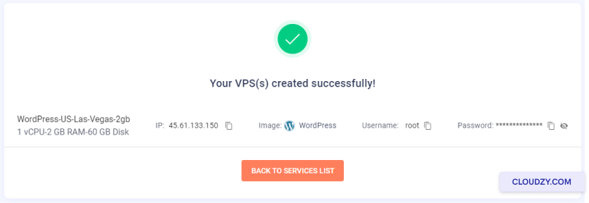 VPS Created