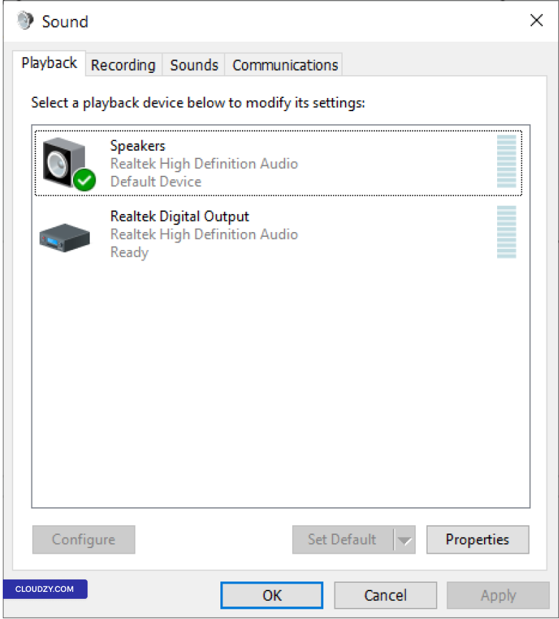 Set Default Playback and Recording Devices