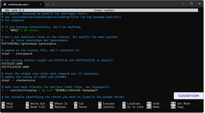 Correcting Shell Configuration