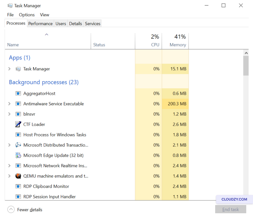 Open Task Manager