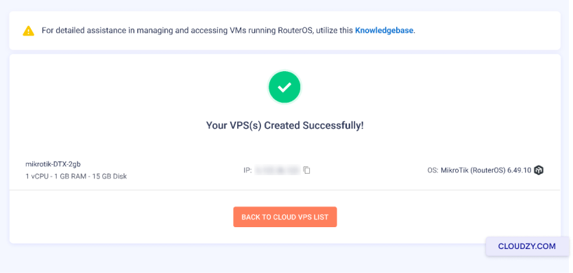 Create new VPS