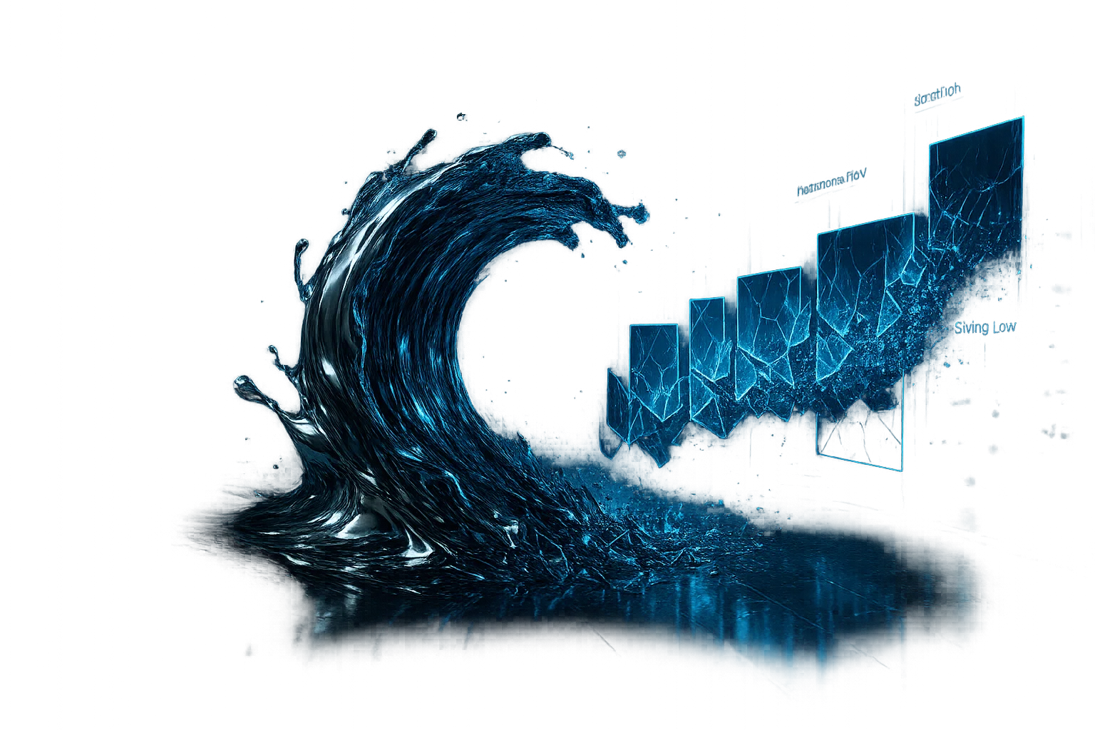 2 1 Wave sweeping toward the candlestick chart, illustrating liquidity sweep through the swing low and accumulation zone