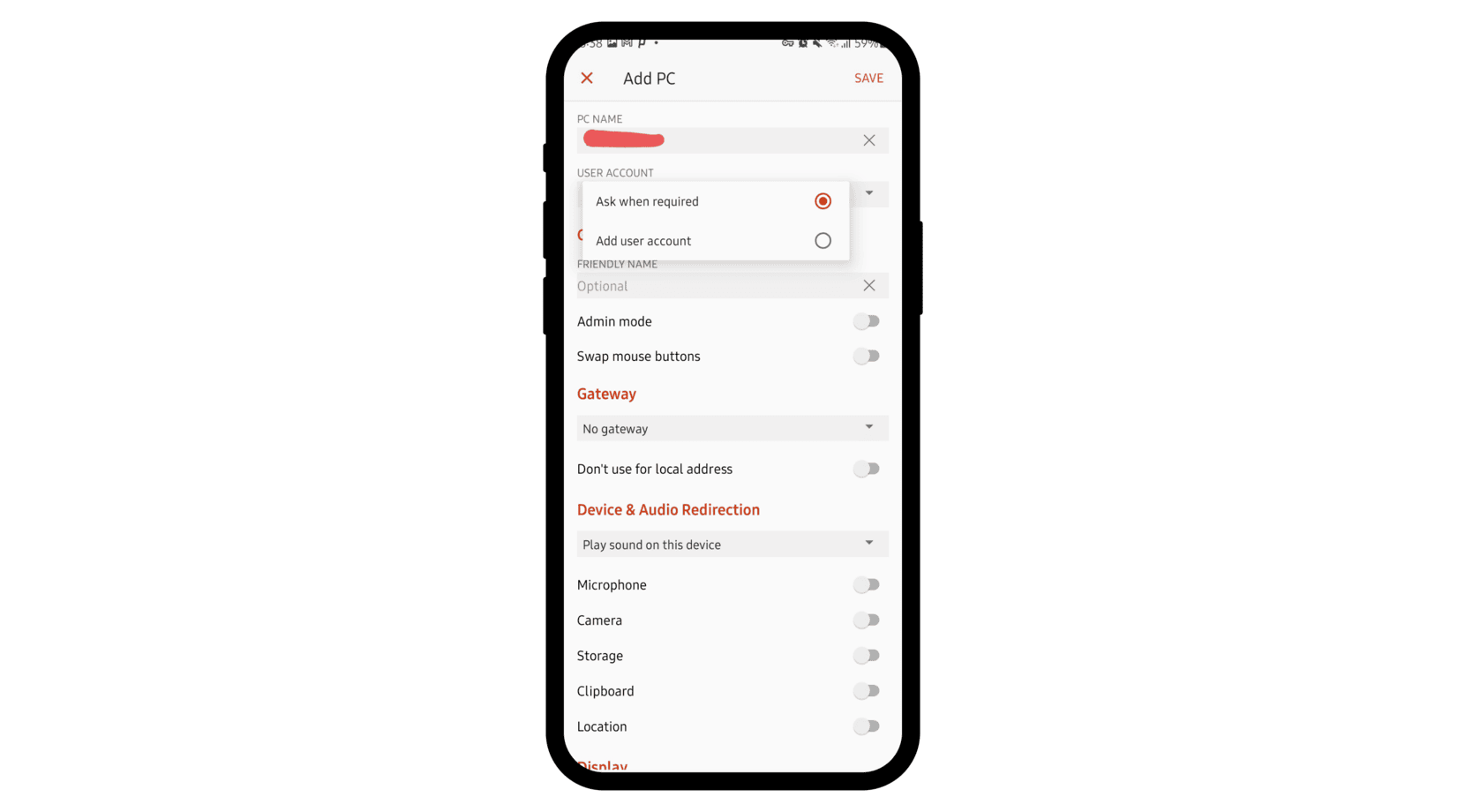 Setup RPD