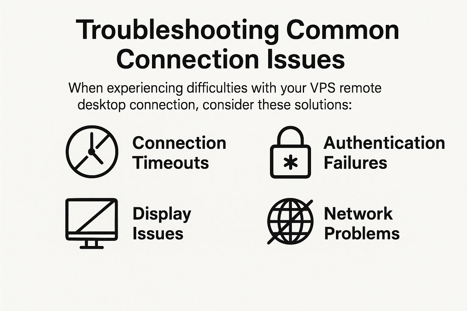 troubleshooting guide showing common rdp connection issues and solutions