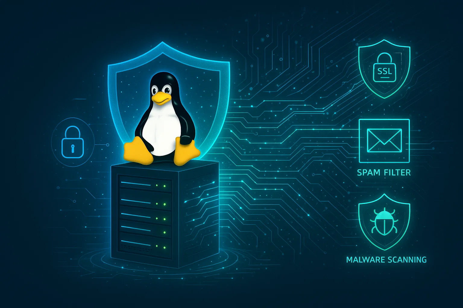 Secure Linux mail server with encryption and layered security