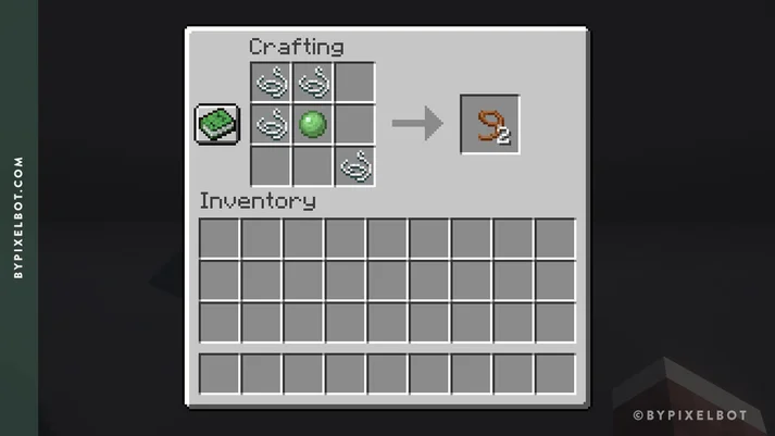 Craft a lead in Minecraft using string and a slimeball