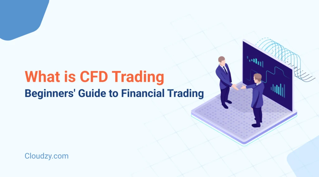 Young trader analyzing CFD markets on laptop screen with financial charts and graphs displayed for beginner education
