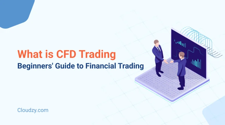 Mladý obchodník analyzující trhy CFD na obrazovce notebooku s finančními tabulkami a grafy zobrazenými pro vzdělávání začátečníků