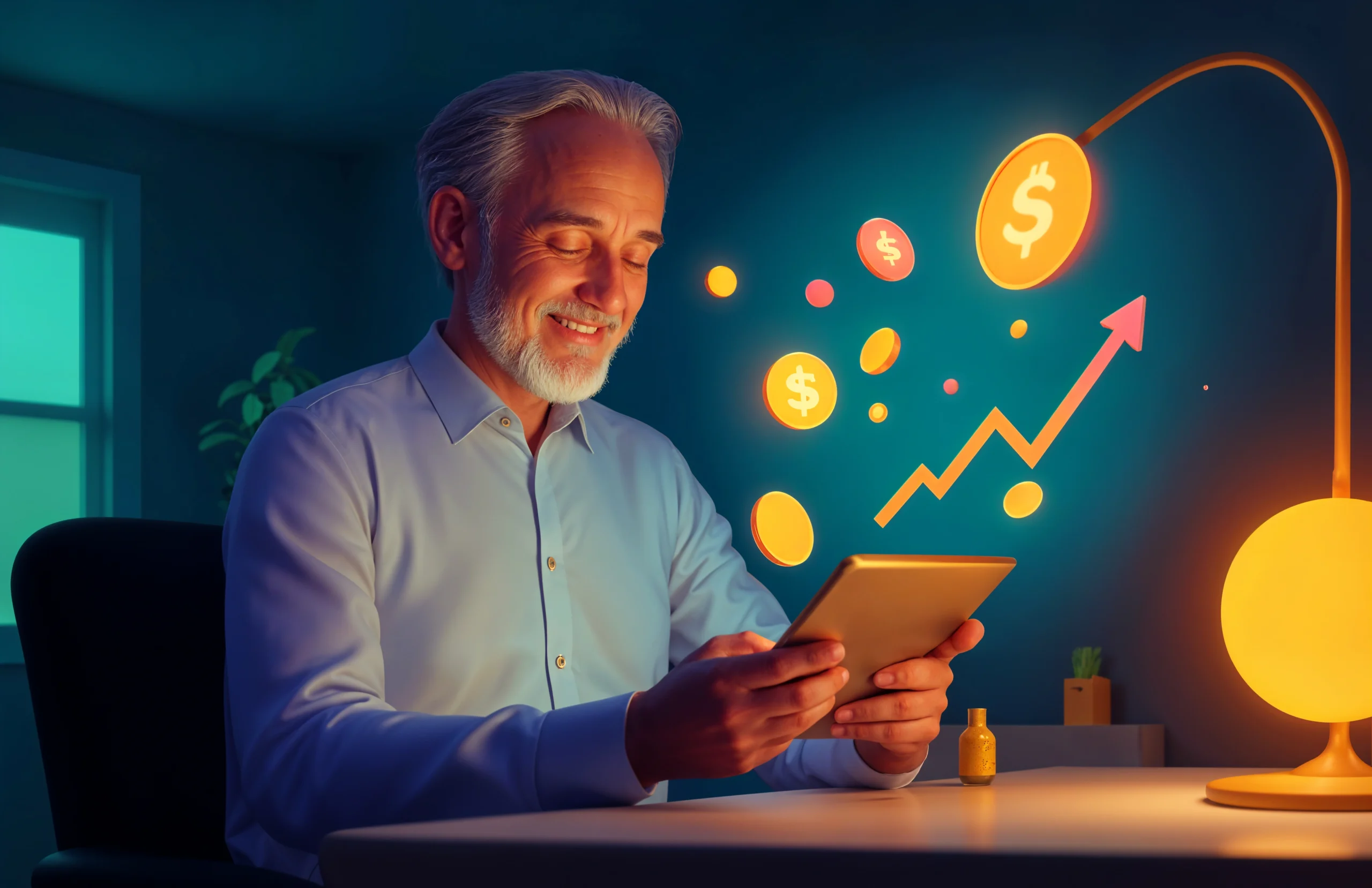 New trader setting up CFD trading account on computer with educational materials and platform interface visible