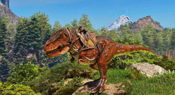 A tamed dinosaur in Ark: Survival Ascended