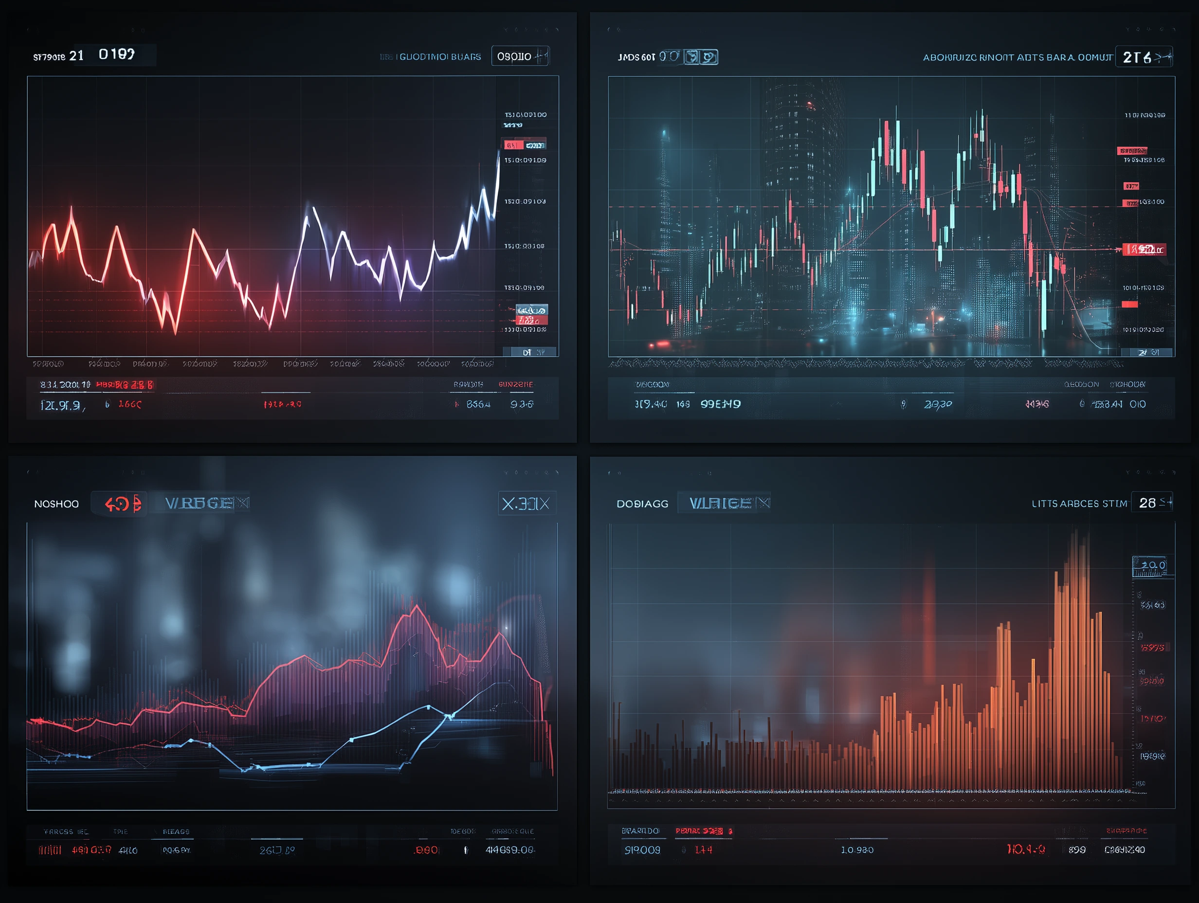 A futuristic trading dashboard showing the 20, 21, 50, and 200-period moving averages with real-world swing trading setups, highlighting their unique roles in identifying trends and momentum in 2025.