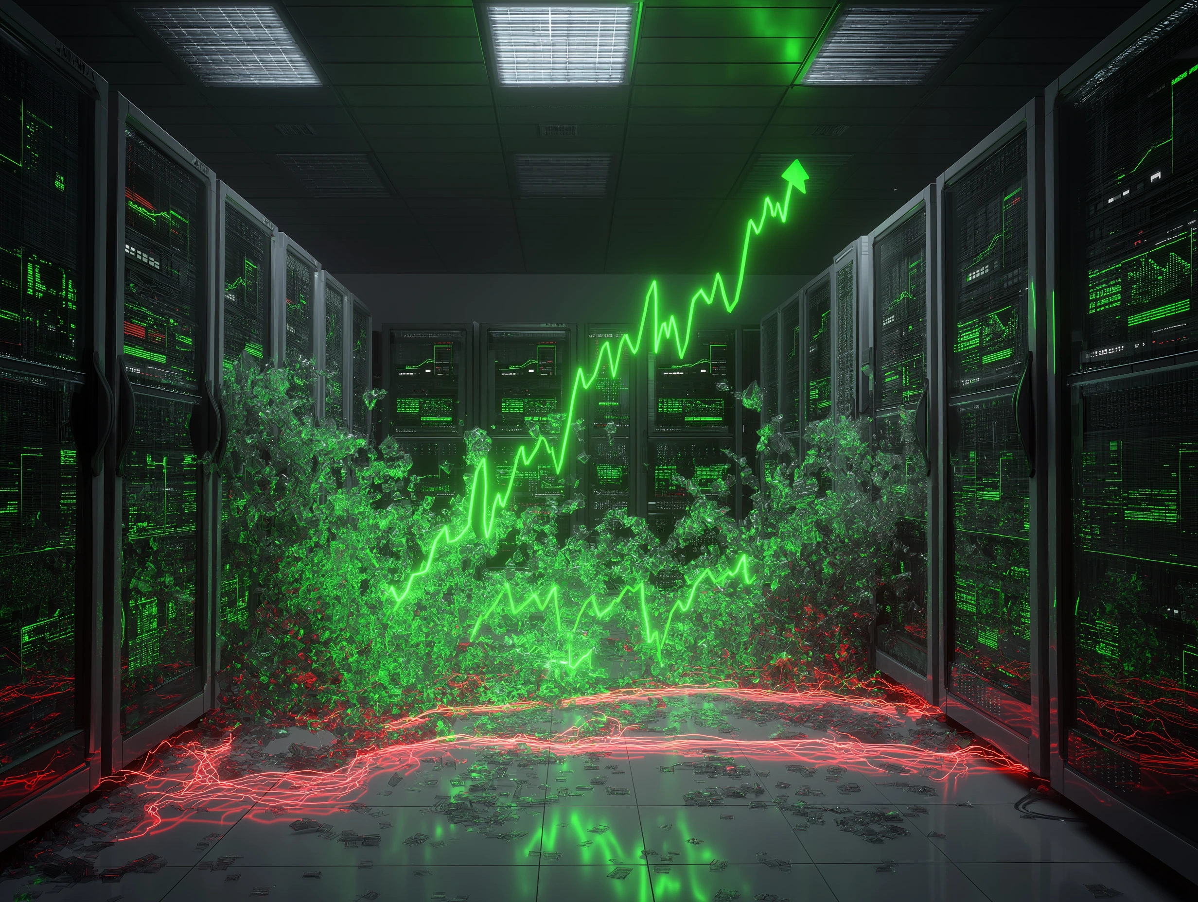 Traditional trading indicators breaking apart while conflicting market signals show server infrastructure and technical analysis failure