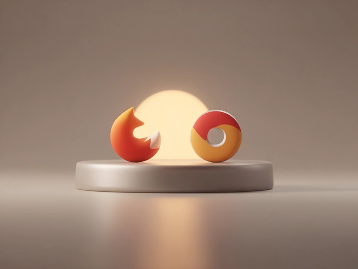 Firefox vs. Google Chrome Shown Together Firefox vs. Google Chrome Shown Together