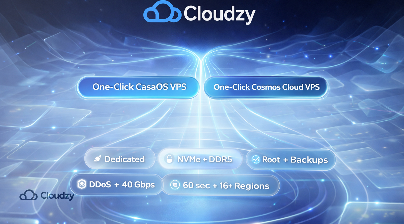 Feature Image 2026 04 04T180238.908 Cloudzy CTA graphic for Cosmos Cloud vs CasaOS vs Umbrel, highlighting One-Click CasaOS VPS and One-Click Cosmos Cloud VPS benefits.