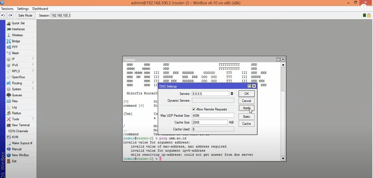 Filtro DNS especial para roteadores MikroTik