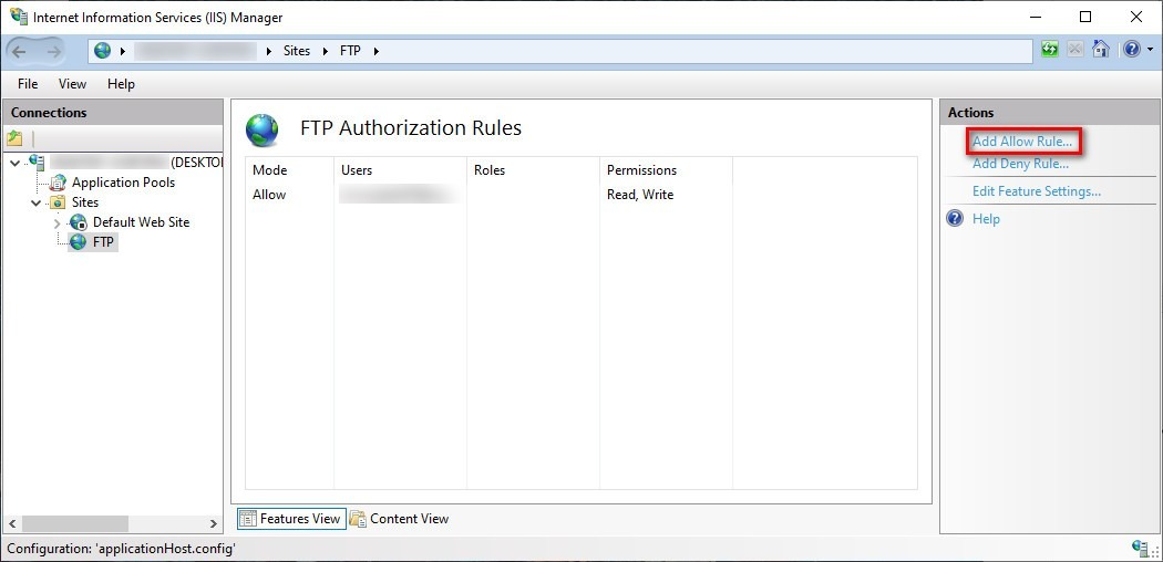 Create an FTP server