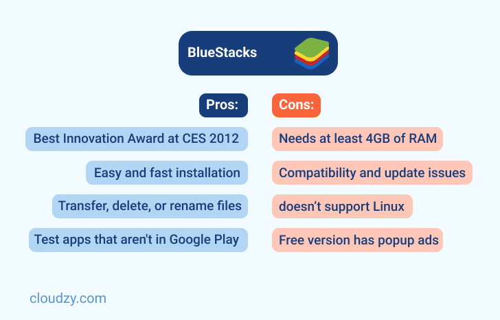 bluestacks pros and cons