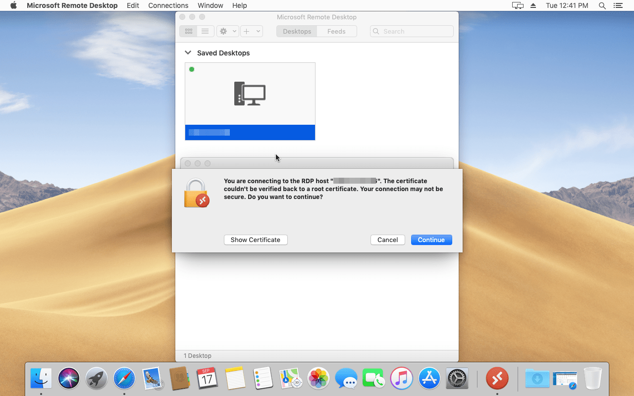 mac os microsoft remote desktop location