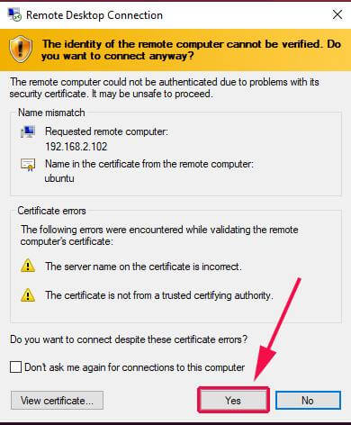 Verify Identity of Remote Ubuntu System