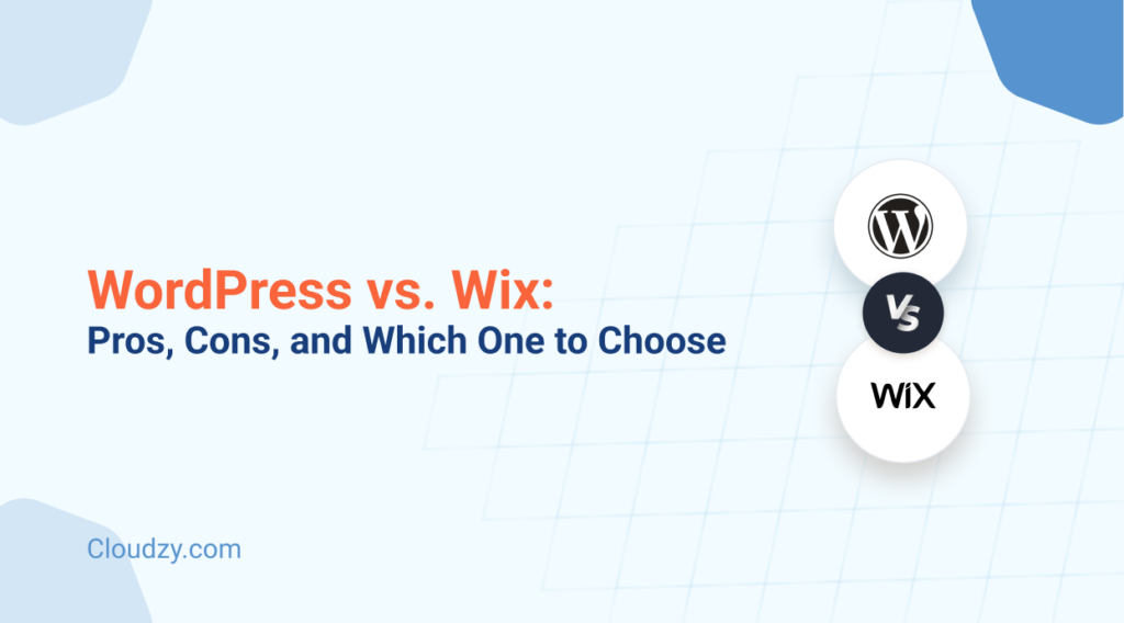 Comparison of Wix and WordPress features for building websites.