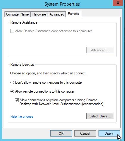 allow remote connections