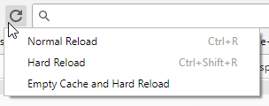 [Chrome Hard Reload Menu]