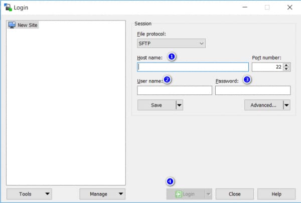 Install WinSCP  and login to the rescue VM