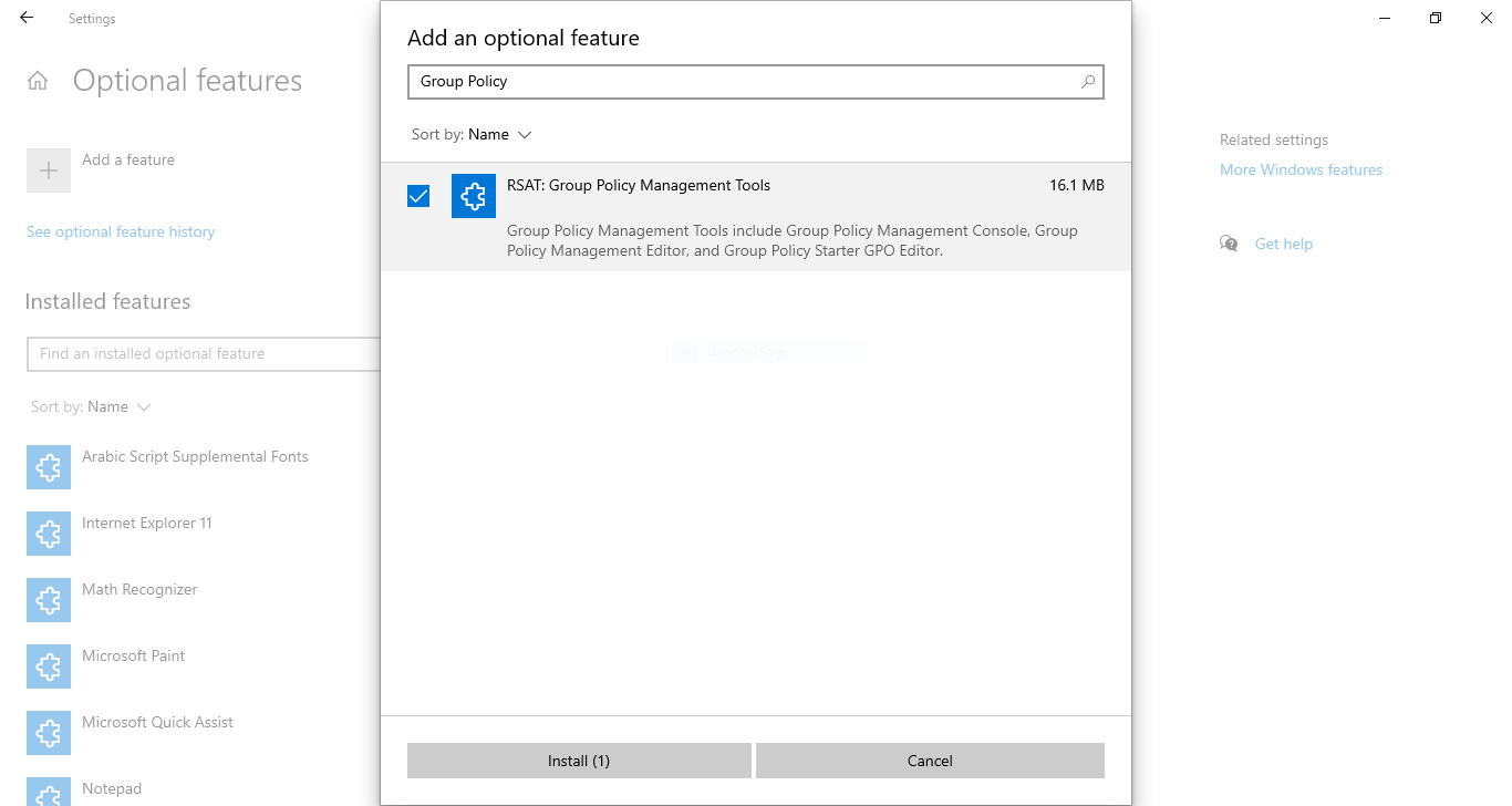 install group policy tools
