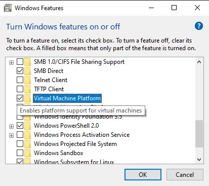 How to enable the Linux / Bash subsystem in Windows 10
