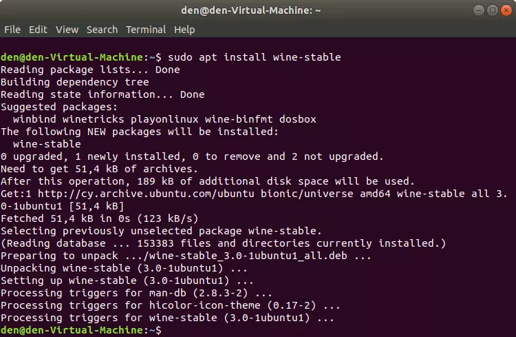 install wine to install metatrader on linux